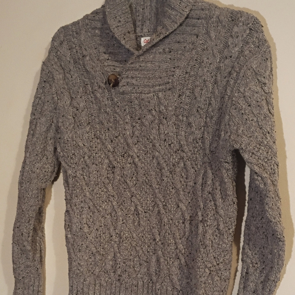 Kid's Cat & Jack Cable Knit Pullover Sweater Size Small ( 6 / 7 )